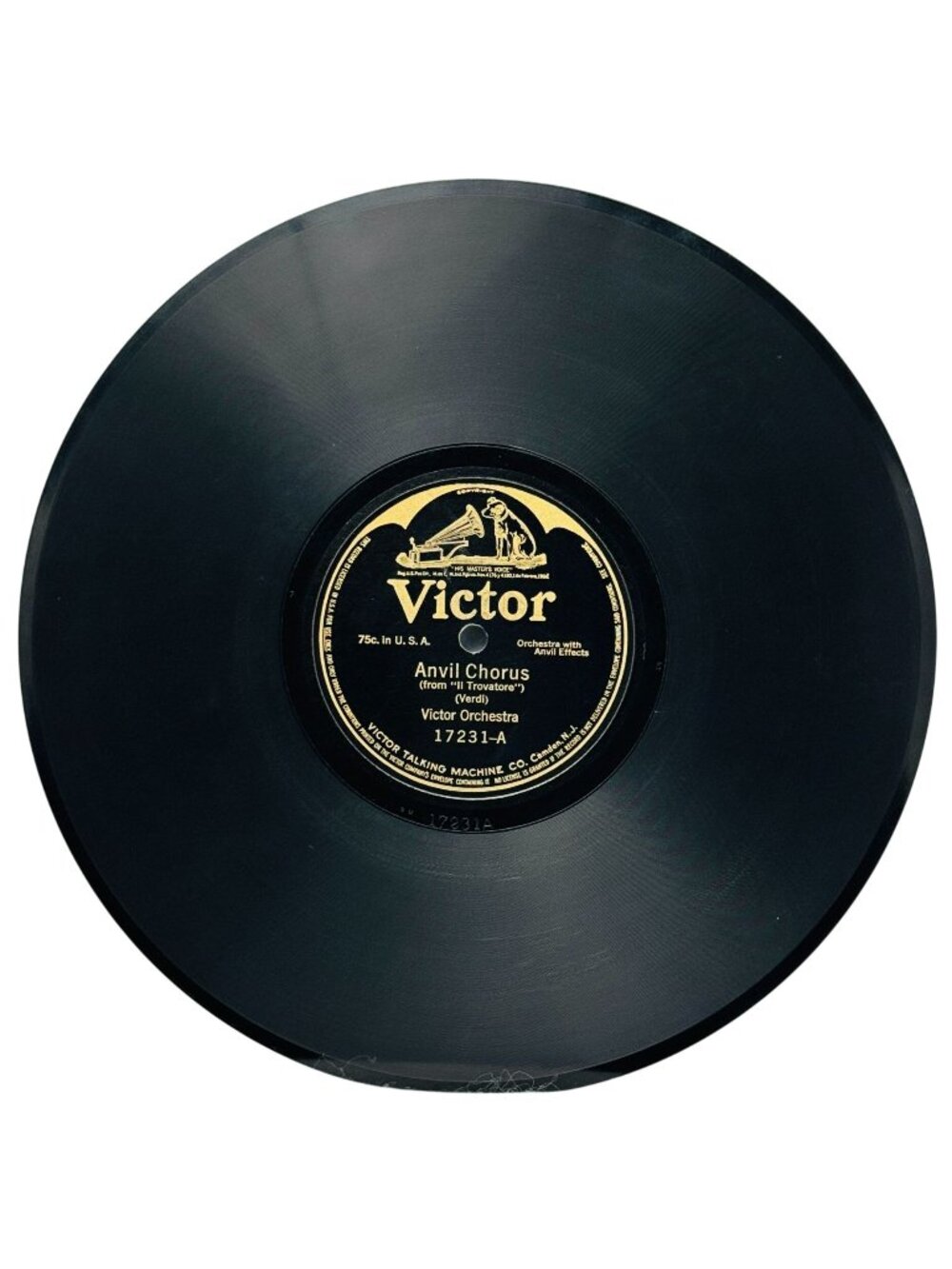 Victor Orchestra Anvil Chorus 10in Shellac 78 RPM Record Victor 17231 Vintage